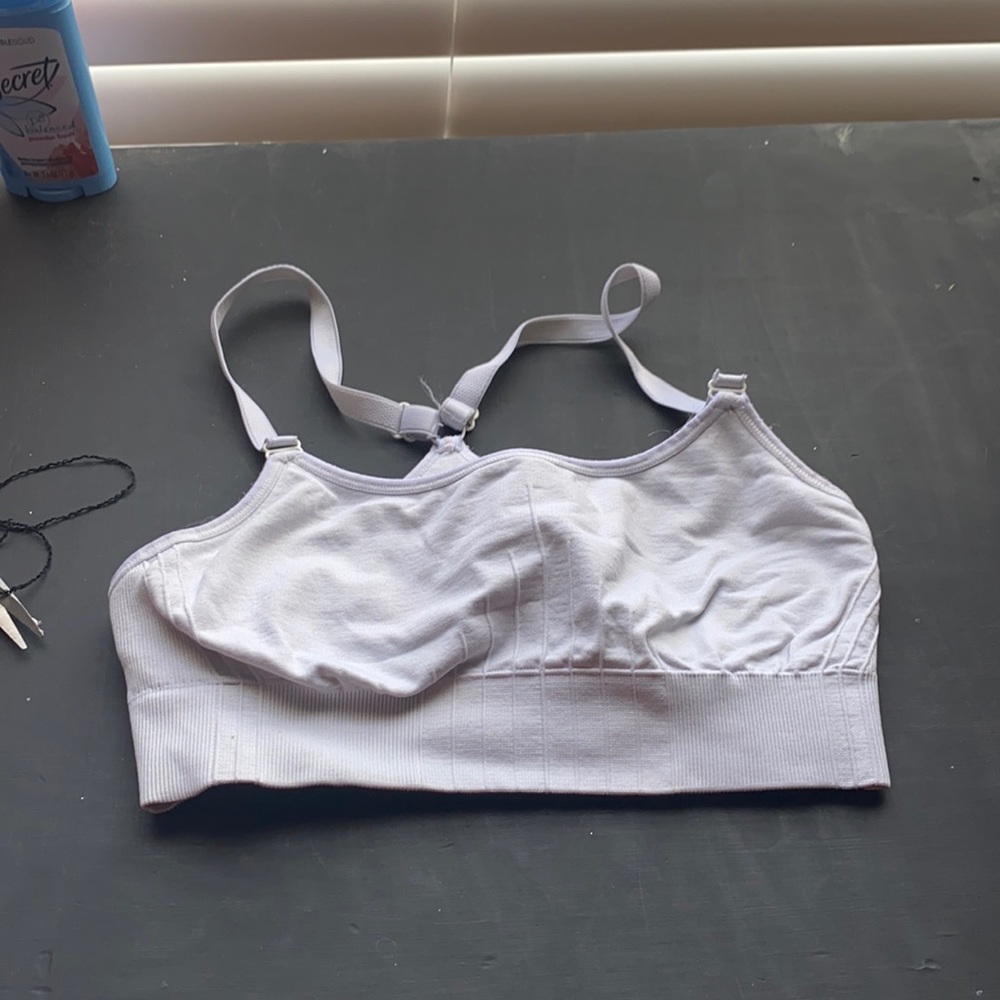 White sports bra